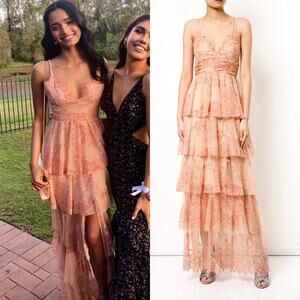 Alice McCall Dress Love Is Love Tiered Lace Maxi Gown Dress Size 2